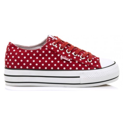 MUSTANG ZAPATILLAS CANVAS POINT - 69574-ROJ